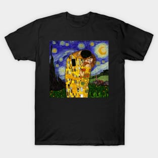 the kiss under the starry night T-Shirt